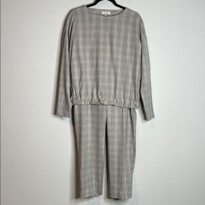 Antonelli Firenze Women’s Virgin Wool Plaid Pants Set Size 40 US 4
